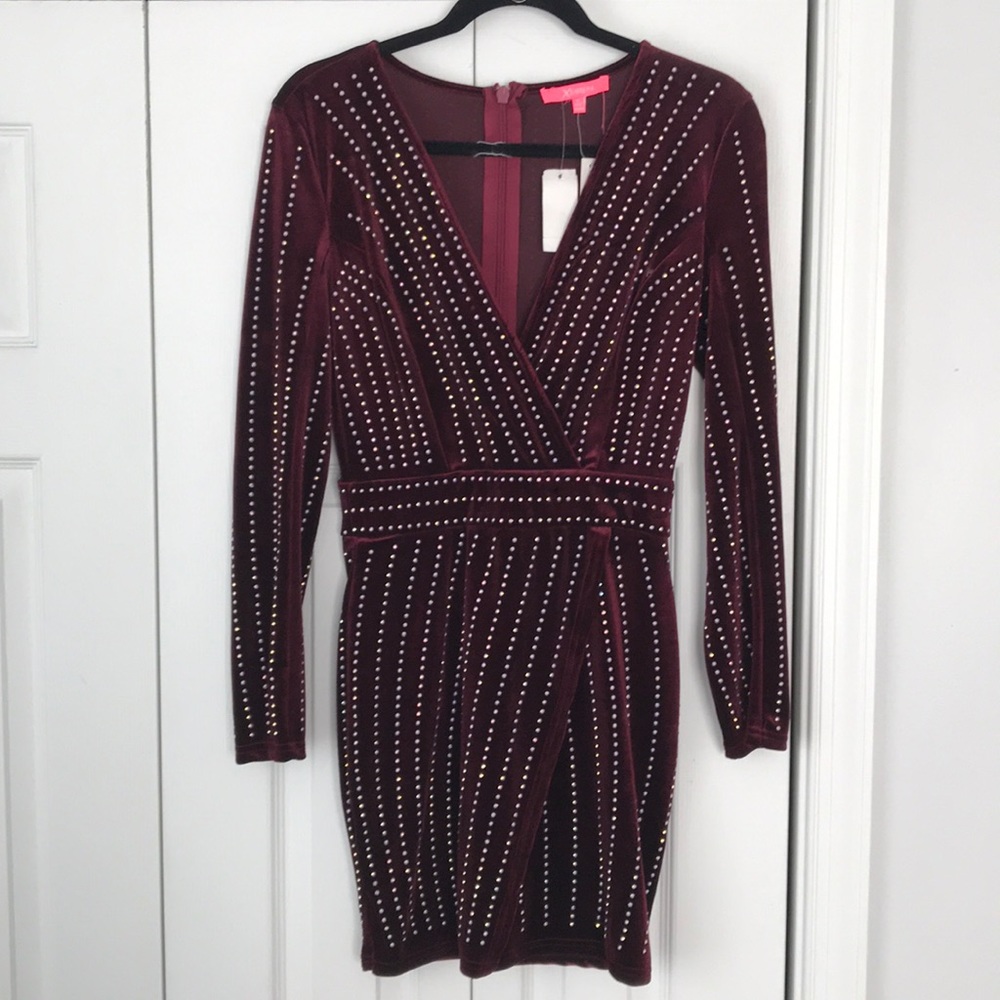 Velvet & rhinestone dress